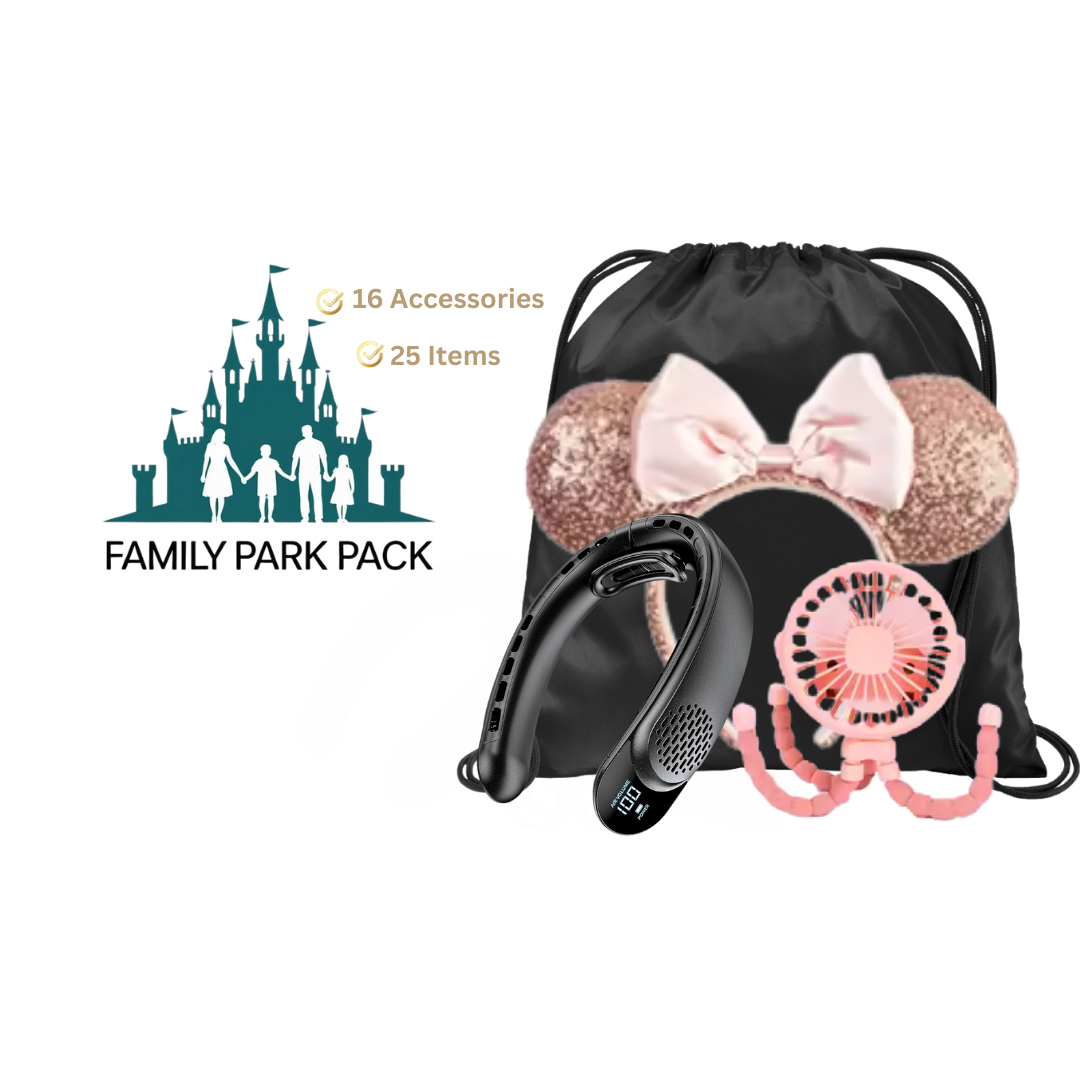 Pixie Pack- Standard Disney Theme Park Survival Kit –Family Pack (25 Essentials)