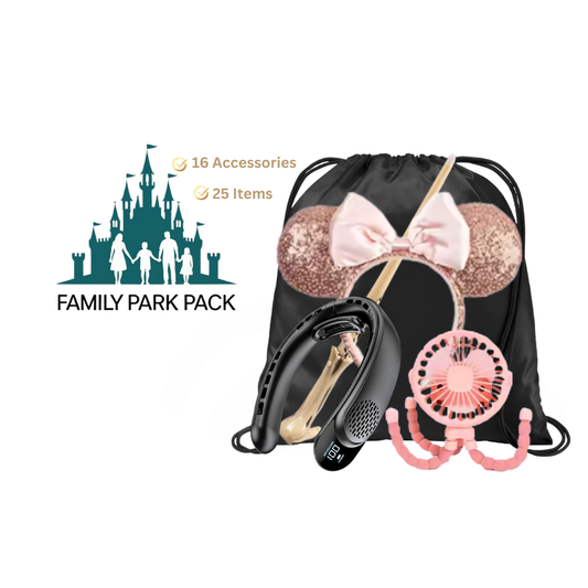 Standard Disney/Universal Theme Park Survival Kit –Family Pack (16 Essentials)
